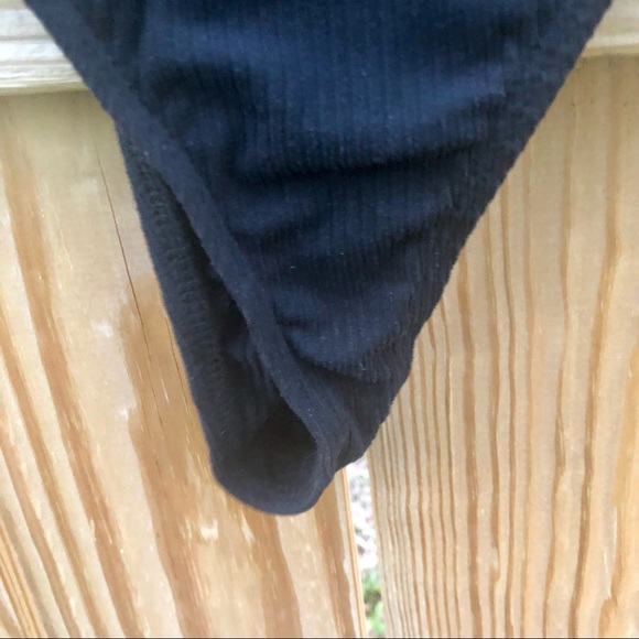 rue21 Bodysuit Black Ruffled Sz.Small Ribbed - Picture 5 of 10